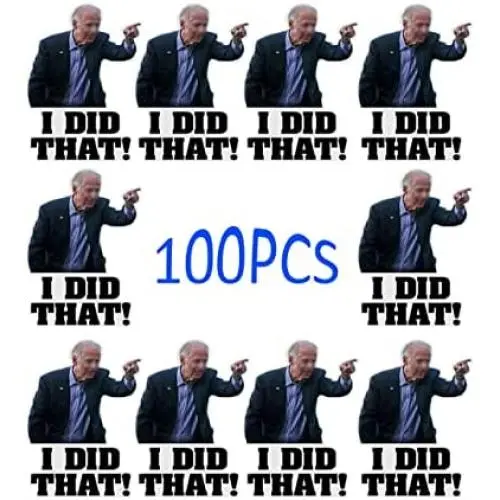 I Did That Biden Stickers, 100Pcs 1.97x1.41 Inches Pointed to Your Right - Funny Sticker for Car Motorcycle Helmet Laptop Window (A)