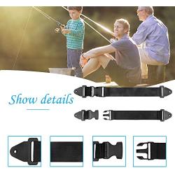 4pcs Boat Deck Rod Tie-Down, Retractable Rod Saver,Rod Buckle Deck Mount, Wide Fishing Rod Straps for Fishing Boat Kayak