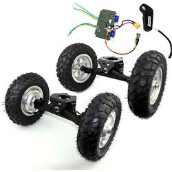 L-faster 36V Mountain Skateboard Hub Motor Truck Off Road Skateboard Hub Motor Wheel with 9x3.50-5 Tire