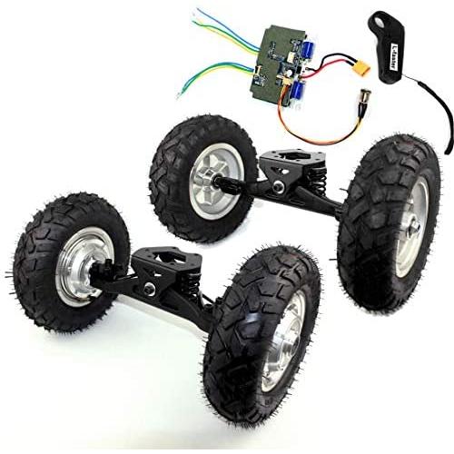 L-faster 36V Mountain Skateboard Hub Motor Truck Off Road Skateboard Hub Motor Wheel with 9x3.50-5 Tire