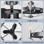 Black Caged Ceiling Fan with Lights Remote Control, MADSHNE 23 Modern Industrial Chandelier Ceiling Fan with Light, Bladeless Ceiling fan Light, DC Motor Reversible Black Caged Ceiling Fan with Lights Remote Control, MADSHNE 23 Modern Industrial Chandelier Ceiling Fan with Light, Bladeless Ceiling fan Light, DC Motor Reversible
