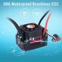 Surpass Hobby KK 3660 3500KV Waterproof Brushless Motor Shaft 3.175mm with Brushless 80A ESC and Program Card + Heatsink Combo for 1/10 RC Car