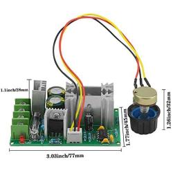 DC Motor Controller Assembly 12V 24V 36V 48V High Power Drive Module Adjustable Speed PWM Electronic Governor Controller Regulation Switch 20A Ultra small LED dimmer