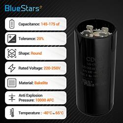145-175 uf MFD 50/60 Hz 220-250 VAC Volts Round Start Capacitor by Blue Stars - Universal Fit for Air Conditioner and Other Electric Motor Applications - Pack of 1