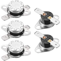 uxcell KSD301 Thermostat 80°C/176°F 10A Normally Open N.O Adjust Snap Disc Temperature Switch for Microwave,Oven,Coffee Maker 5pcs