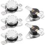 uxcell KSD301 Thermostat 80°C/176°F 10A Normally Open N.O Adjust Snap Disc Temperature Switch for Microwave,Oven,Coffee Maker 5pcs