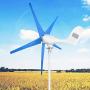 Dyna-Living 400W DC 12V Wind Turbine Generator 3 Blades & 5 Blades 500W 12V Wind Turbine Motor with Charge Controller for Home Marine Industrial Energy (Not Included Mast)