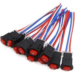 uxcell Universal Motorcycle Dual Flashing Warning Switch Button Controller Replacement 10 Pcs