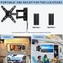 KDG RV TV Mount for Most 13-45 inch TV, Lockable RV TV Wall Mount for Camper Trailer Motor Home, Full Motion Wall Mount Bracket, Swivel Tilt Extension Rotation, Max VESA 200x200mm, up to 55lbs (Black)