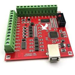 DEVMO Mach3 USB Interface Board USB CNC Controller 4 Axis Motion Control Card Interface Breakout Board for Stepper Motor Driver