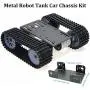 DIY Tracked Robot Chassis Smart Tank Car Chassis Kit with DC Motor, Remote Control Caterpillar Moving Robotic Tank Platform with Plastic Tracks for Arduino Raspberry Pie Microbit Python Steam (Black)