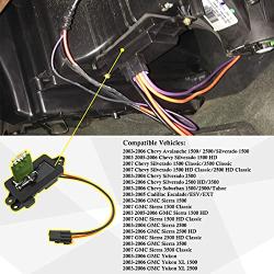 Bicos 89019088 HAVC Blower Motor Resistor Compatible with Cadillac Escalade ESV EXT Chevy Avalanche Silverado Suburban Tahoe GMC Sierra Yukon 2003-2007 Replacement# 973-405 89018308