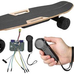 Keenso Electric Skateboard ESC Kit, Electric Four Wheels Skateboard Belt Motor Dual Drive Controller Remote Control Set