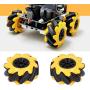 Mecanum Wheel, Smart Robot Car Parts, Robot Wheel Accessories OmniDirectional Wheel, DIY Toy Components, 48mm ABS Rubber((2 Pairs))
