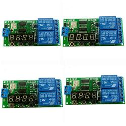 Eletechsup DC 5V 2 Channel 9 Function Delay Timer Relay Module Controller Motor Reverse Cycle Loop Timers Interlock Latch Switch Board LED (4)