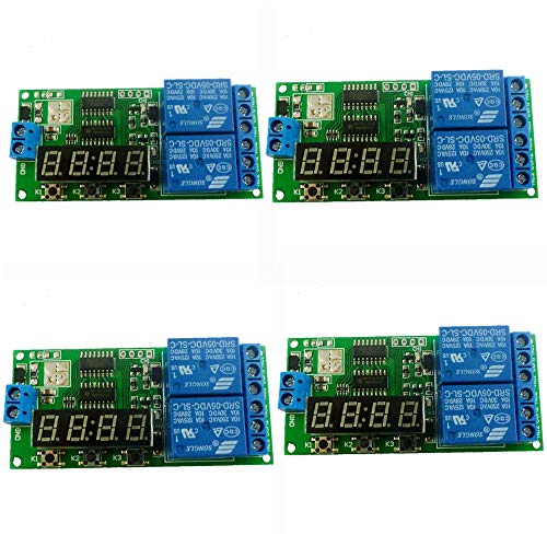 Eletechsup DC 5V 2 Channel 9 Function Delay Timer Relay Module Controller Motor Reverse Cycle Loop Timers Interlock Latch Switch Board LED (4)