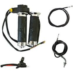 BH-Motor Clutch Lever & Handlebar Throttle Grips& W/Kill Switch &Throttle Cable & Clutch Cable for 49cc 66cc 80cc Motorized Bicycle Part