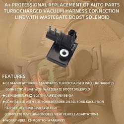 Dasbecan Turbocharged Vacuum Harness Connection Line With Wastegate Boost Solenoid Compatible with Ford Super Duty F-250 F-350 F-450 F-550 7.3L 1999-2003 Powerstroke Diesel F81Z-6C673-AA F81Z-9E498-DA