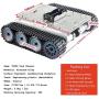 Professional Smart Tank Car Chassis with High Torque DC Motors, TP200 Remote Control Metal Robotic Platform Robot Accessories Kit for Arduino Uno, Raspberry Pie, STM32, DIY STEAM Education