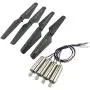 Upgraded Spare Parts Motor Main Blade Propellers Motors Replacement Propellers for Syma X5 X5C X5S X5SC X5SW RC Quadcopter Mini Drone Toy (Black)