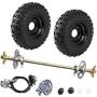 Togarhow 740mm 29 inch Go Kart Rear Axle Assembly Complete Wheel Hub Kit & 13 * 5-6 Wheel Tires With Rim & Brake Assembly & T8F Chain Suitable for DIY Go Kart Quad, Trike, Drift Bikes