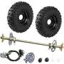 Togarhow 740mm 29 inch Go Kart Rear Axle Assembly Complete Wheel Hub Kit & 13 * 5-6 Wheel Tires With Rim & Brake Assembly & T8F Chain Suitable for DIY Go Kart Quad, Trike, Drift Bikes