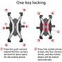 Bicycle Phone Holder, Motorcycle Handlebar Premium Phone Holder, Mountain Bike, Stroller Phone Holder, one-Key Lock, Suitable for 4.7-7 inch Phones, Such as 11/11 Pro max, S9, alacy S21 note20, etc