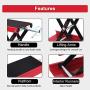 XKH- Heavy Duty Motorcycle Lift Scissor Jack Center Hoist Stand For 1,100LBS Weight Capacity/ATV/Dirt bikes/Smaller Similar Vehicles [P/N: ET-CAR-FIX012-BK+RED]