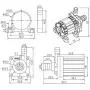 AUBIG DC40-1250 Brushless Magnetic Drive Centrifugal Submersible Water Pump CPU Cooling DC12V 1A 500L/H 5.0M 14.40W