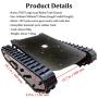 Smart Robot Metal Tank Chassis Kit with 2pcs Pure Rubber Tracks for Arduino, 10kg Large Load Remote Control Crawler Tank Chassis Platform T007 Off-road Vehicle and 12V A58SW-555 Motor for Adults Teens