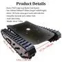 Smart Robot Metal Tank Chassis Kit with 2pcs Pure Rubber Tracks for Arduino, 10kg Large Load Remote Control Crawler Tank Chassis Platform T007 Off-road Vehicle and 12V A58SW-555 Motor for Adults Teens
