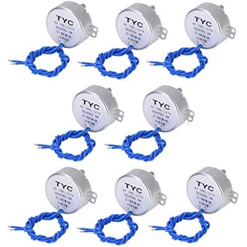 Electric Synchron Motor Synchronous Synchron Motor turntable Motor Cup Turner Motor 110V 100-127VAC 50/60 Hz 4W 5-6RPM/MIN CCW/CW Direction for Hand-Made,School Project,Model or Guide (8PCS/5-6RPM)