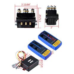 Combo 12 Volt Wireless Winch Remote Control Kit Twin Range max. 150ft + 12V 500A Winch Solenoid Contactor Relay for 8000lbs-12000lbs ATV UTV 4WD 4x4 Winches