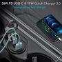 [ 2 +1 Pack] USB C Car Charger Socket, Qidoe 48W Dual PD USB-C & QC 3.0 USB Outlet with LED Voltmeter and ON/Off Switch Fast Car Charger Adapter for 12V/24V Car, Boat, RV, Truck, Golf, Motorcycle