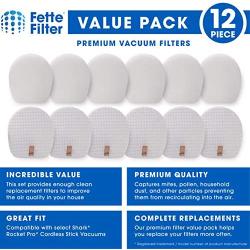 Fette Filter - Pre-Motor Foam & Felt Filters Compatible with Shark IX140, IX141, IZ140, IZ142, IZ162H, UZ145 Rocket Pro Cordless Stick Vacuums. Compare to Part # 617FJ140. Pack of 6