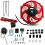 Radiateur Électrique 10 pouces, Poussée et Tirage, 12V 80W avec Thermostat Réglable à Relais et Kit de Câblage Universel pour Tous Radiateurs Radiateur Électrique 10 pouces, Poussée et Tirage, 12V 80W avec Thermostat Réglable à Relais et Kit de Câblage Universel pour Tous Radiateurs