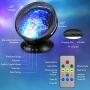 Estink Ocean Wave Projector, Lullaby Night 7 Relax Light Show Projection, Music Player, Auto-Off Timer for Nap-time for Baby Nursery, Adults and Kids Bedroom, Living Room, Black