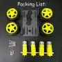 Plateforme Chassis Robot 4WD Intelligente Premium pour Arduino/Raspberry Pi/MicroBit, Moteur DC avec Pneus en Plastique TT Moteur Électrique TT Boîte de Vitesses Magnétique Double Axe (Noir) Plateforme Chassis Robot 4WD Intelligente Premium pour Arduino/Raspberry Pi/MicroBit, Moteur DC avec Pneus en Plastique TT Moteur Électrique TT Boîte de Vitesses Magnétique Double Axe (Noir)