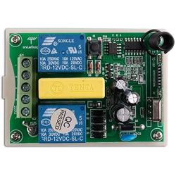 Calvas NEW AC220V 2CH 10A Radio Controller Motor Positive &negative RF Wireless Remote Control Switch 2 Transmitter +1 Receiver