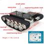 Processional Shock Absorption Robot Tank Car Chassis with DC Encoder Motor for Arduino / Raspberry Pie, Tracked Suspension Absorbing Vehicle, Remote Control Track Crawler Damping Vibration Caterpillar