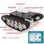 Processional Shock Absorption Robot Tank Car Chassis with DC Encoder Motor for Arduino / Raspberry Pie, Tracked Suspension Absorbing Vehicle, Remote Control Track Crawler Damping Vibration Caterpillar
