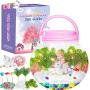 Unicorn Terrarium Kit for Kids, Unicorns Gifts for Girls 4-10 Year Old, DIY Unicorn Toy Idea Girl Birthday Presents 5-9 Year Old, Light-up Kid Arts & Crafts Kits Toys for Girls Age 6-12
