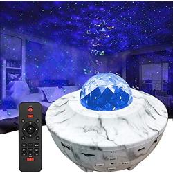 YSD Night Light Star Projector, Star Projector Remote Control Adjustable Light Projector with Bluetooth Speaker Built-in Music Player Gift for Kids Party Room Decoration