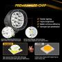 Auxbeam 4In 90W Round Led Offroad Lights, 2PCS 9000LM Led Light Pod Super Bright Round Driving Light with Wiring Harness Kit Spot White Beam for Truck Pickup SUV ATV UTV 4x4 Jeep Wrangler Motorcycle