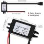 2 Pieces DC Converter 12V to 5V 3A 15W DC Buck Converter Module, DC to DC Reduced Voltage Regulator Car Power Converter Output Power Adapter (Double USB Interface)