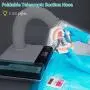 LVCHEN Dental Dust Collector - 3 in 1 Nail Polishing Dust Vacuum Suction Powerful Dust Extractor with Digital Display Screen & Fan & LED Light & Dual Function