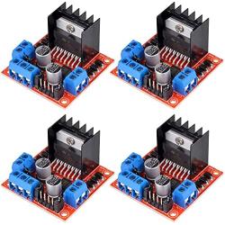 4 Pack L298N H Bridge Motor Driver Controller Board Dual Stepper Drive Control Module for Raspberry Pi, Smart Robot Car, UNO, Mega2560