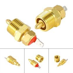 Acouto Fan Thermostat Temperature Switch 185 to 175 Degree Electric Engine 3/8 inch Cooling Fan Thermostat Sensor Switch Replacement Parts Gold Fit for 265 283 305 307 327 350 383