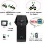 Motorcycle Bluetooth Headset FreedConn Colo-RC Communication Intercom Helmet Headset with L3 Handlebar Remote Controller NFC,FM Radio,Handsfree,Range-1000M,2-3Riders Pairing Pack of 2 Hard Cable