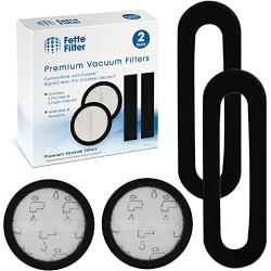 Fette Filter - Vacuum Filter Kit Replacements 2 Dust Cup Pre Filter & 2 Post Motor Foam Filter Set Compatible with Eureka RapidClean Pro Cordless Vacuum Series Models NEC180 NEC185 NEC186 NEC190